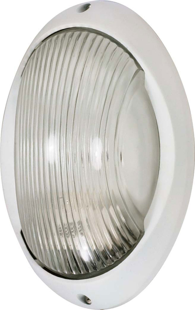 Nuvo Lighting 60-526 One Light Outdoor Bulk Head, Semi Gloss White