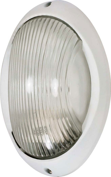 Nuvo Lighting 60-526 One Light Outdoor Bulk Head, Semi Gloss White