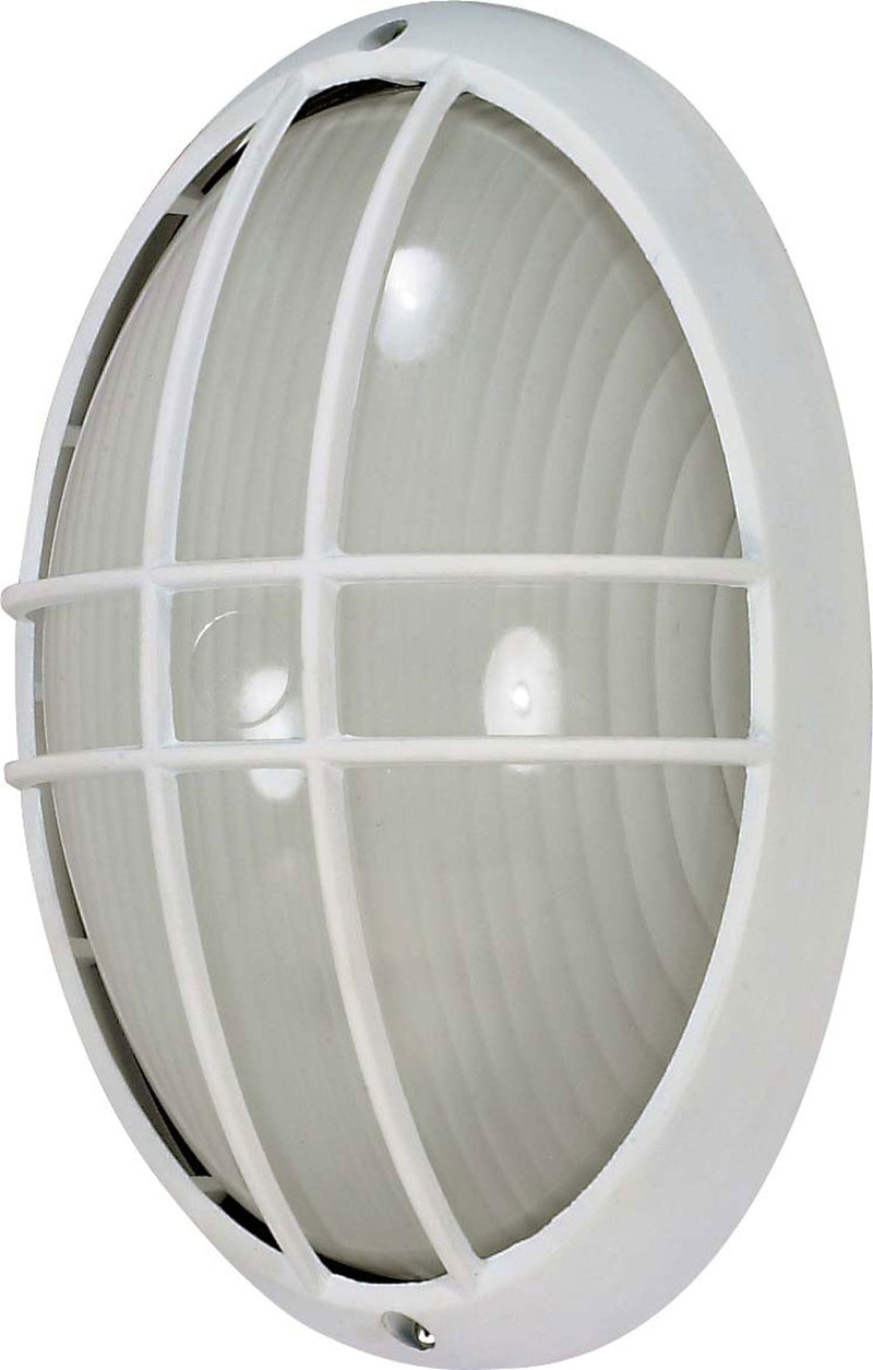 Nuvo Lighting 60-528 One Light Outdoor Bulk Head, Semi Gloss White