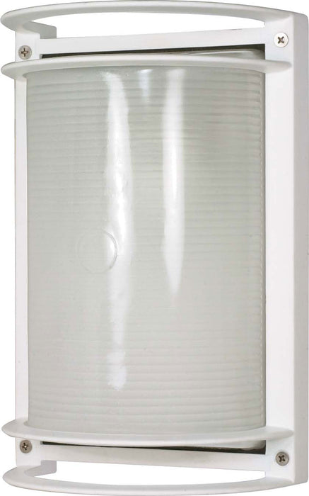 Nuvo Lighting 60-530 One Light Outdoor Bulk Head, Semi Gloss White