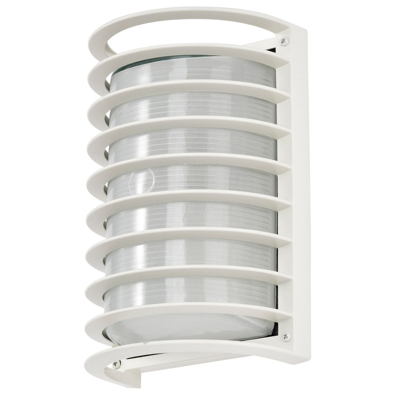Nuvo Lighting 60-532 One Light Outdoor Bulk Head, Semi Gloss White