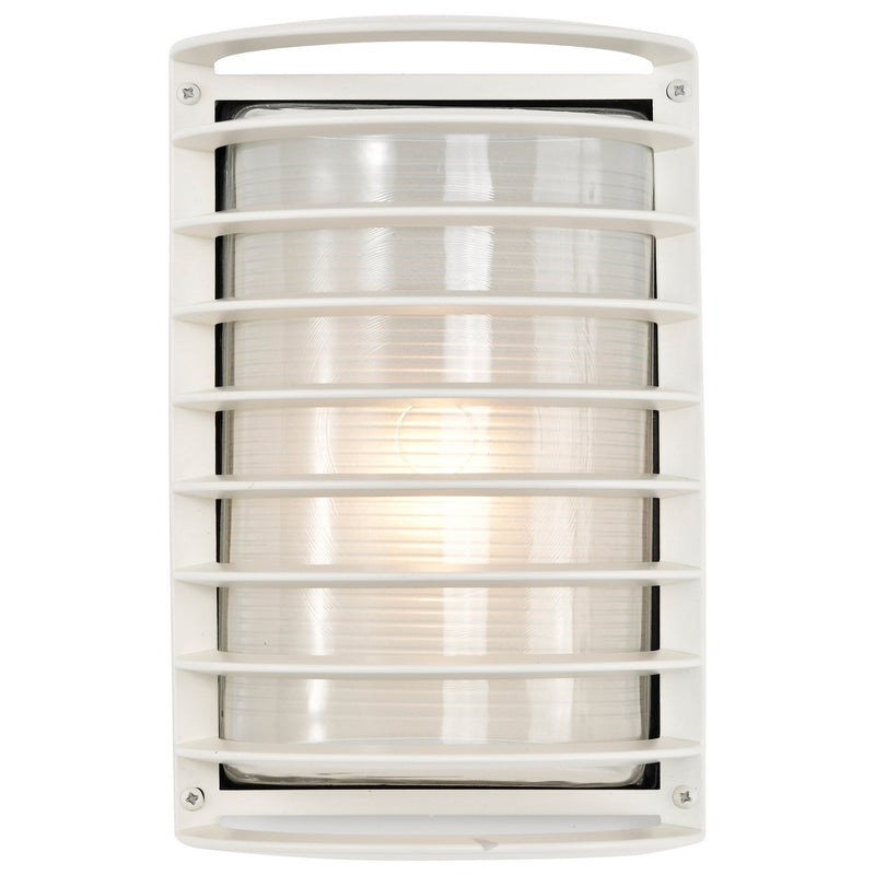 Nuvo Lighting 60-532 One Light Outdoor Bulk Head, Semi Gloss White