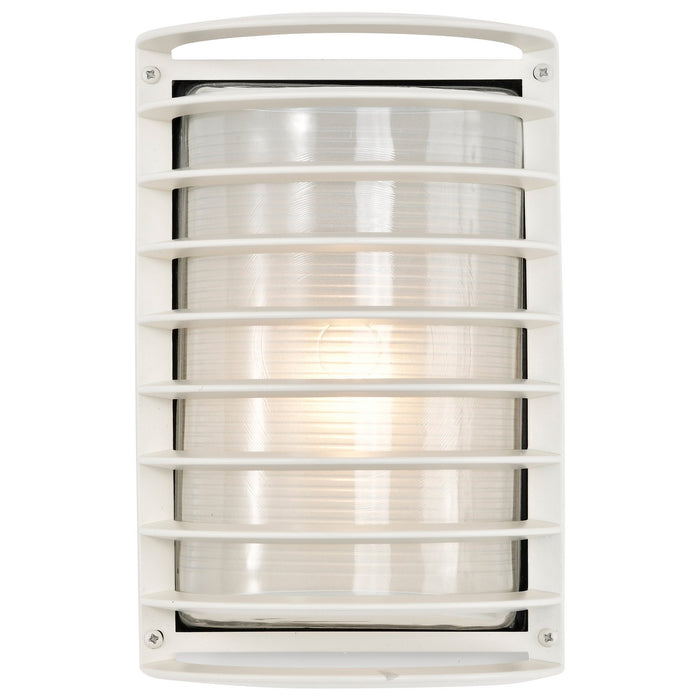 Nuvo Lighting 60-532 One Light Outdoor Bulk Head, Semi Gloss White