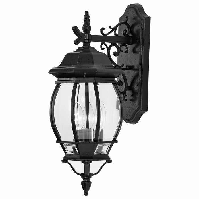 Nuvo Lighting 60-893 Three Light Outdoor Wall Lantern, Textured Black