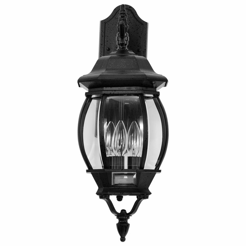 Nuvo Lighting 60-893 Three Light Outdoor Wall Lantern, Textured Black