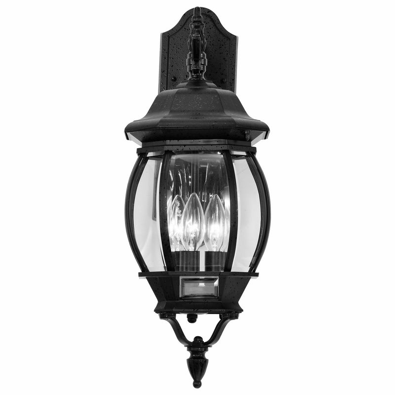 Nuvo Lighting 60-893 Three Light Outdoor Wall Lantern, Textured Black