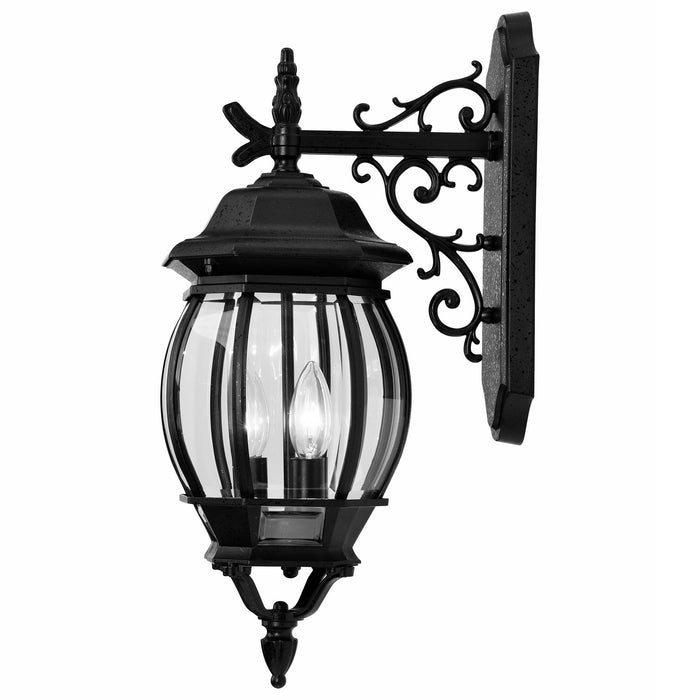 Nuvo Lighting 60-893 Three Light Outdoor Wall Lantern, Textured Black