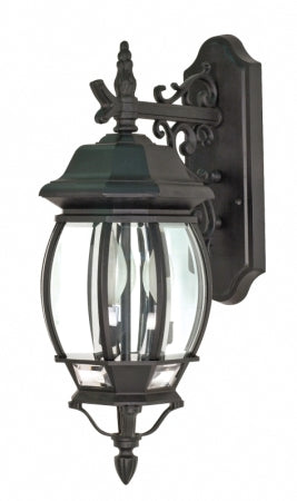 Nuvo Lighting 60-893 Three Light Outdoor Wall Lantern, Textured Black