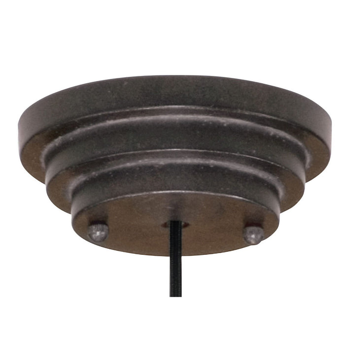 Uttermost 21104 Three Light Pendant, Rust Black w/Aged Silver Undertones