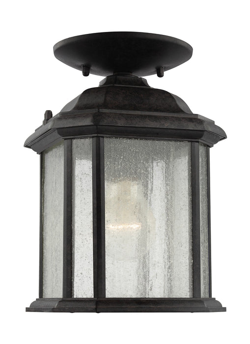 Generation Lighting 60029-746 One Light Outdoor Semi-Flush Convertible Pendant, Oxford Bronze