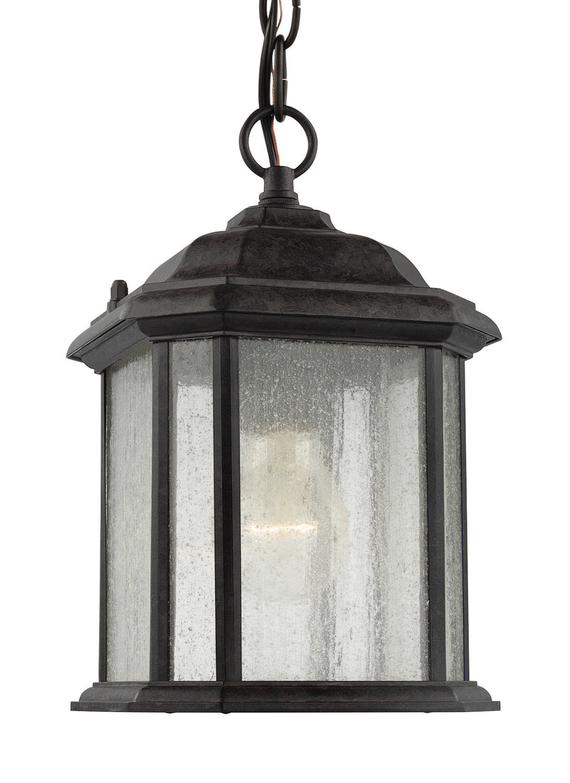 Generation Lighting 60029-746 One Light Outdoor Semi-Flush Convertible Pendant, Oxford Bronze