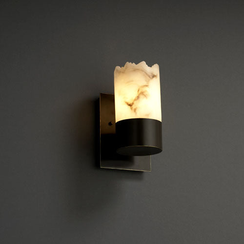 Justice Designs FAL-8761-12-DBRZ One Light Wall Sconce, Dark Bronze