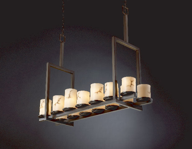 Justice Designs FAL-8764-10-DBRZ 14 Light Chandelier, Dark Bronze