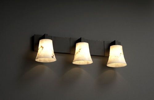 Justice Designs FAL-8923-20-MBLK Three Light Bath Bar, Matte Black