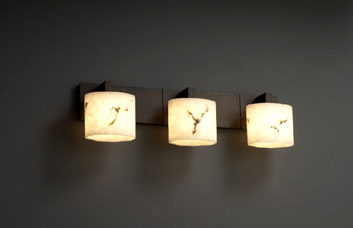 Justice Designs FAL-8923-30-DBRZ Three Light Bath Bar, Dark Bronze