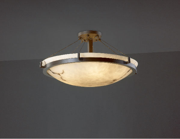 Justice Designs FAL-9682-35-DBRZ Six Light Semi-Flush Mount, Dark Bronze