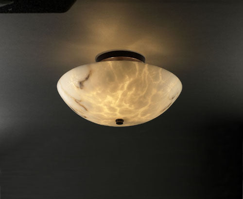 Justice Designs FAL-9690-35-DBRZ Two Light Semi-Flush Mount, Dark Bronze
