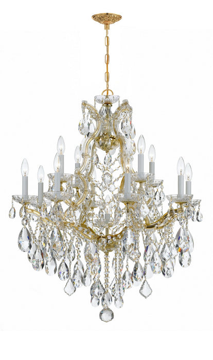 Crystorama 4413-GD-CL-S 13 Light Chandelier, Gold