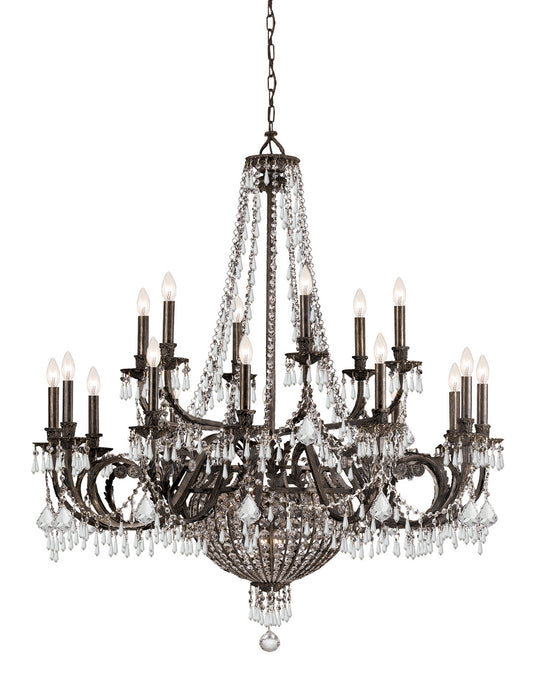 Crystorama 5169-EB-CL-MWP 23 Light Chandelier, English Bronze