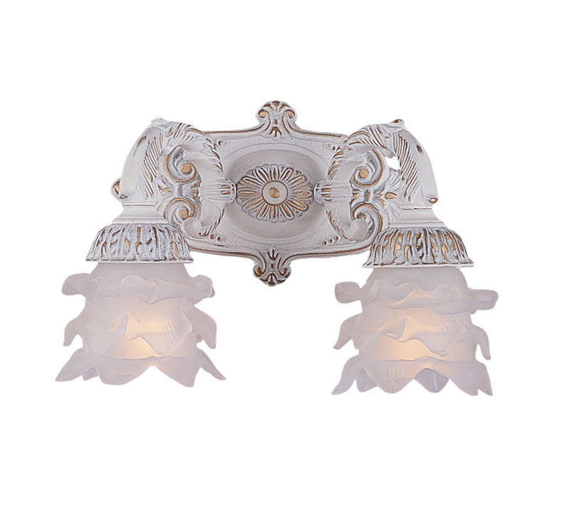 Crystorama 5222-AW Two Light Wall Sconce, Antique White