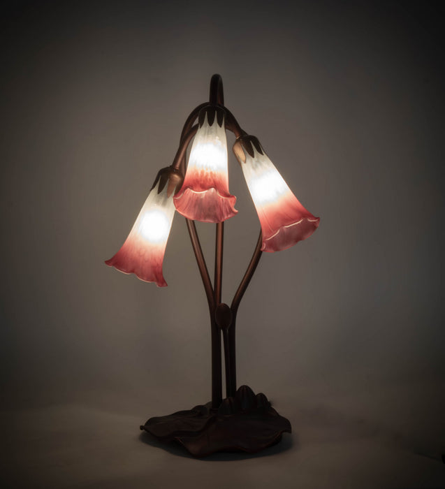 Meyda Tiffany 14813 Three Light Accent Lamp, Mahogany Bronze