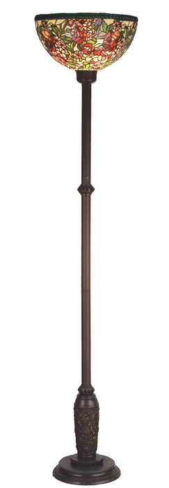 Meyda Tiffany 14879 70.5" Torchiere, Verdi Washed Mahogany Bronze W Gold