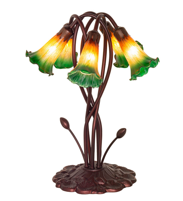Meyda Tiffany 14893 Five Light Accent Lamp, Mahogany Bronze