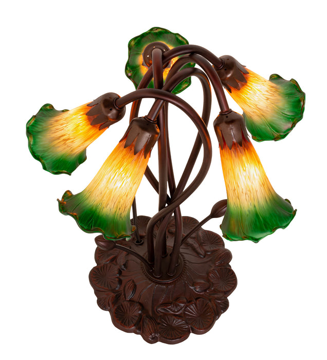 Meyda Tiffany 14893 Five Light Accent Lamp, Mahogany Bronze