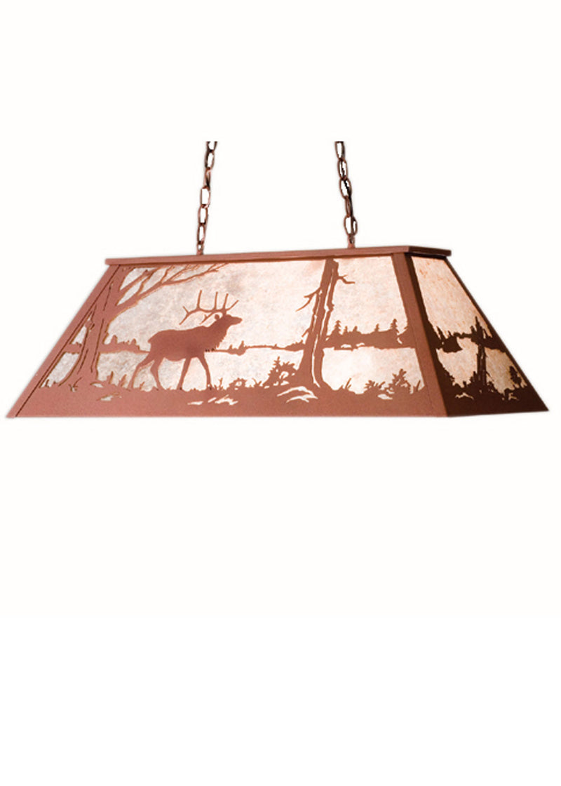 Meyda Tiffany 15304 Six Light Oblong Pendant, Rust