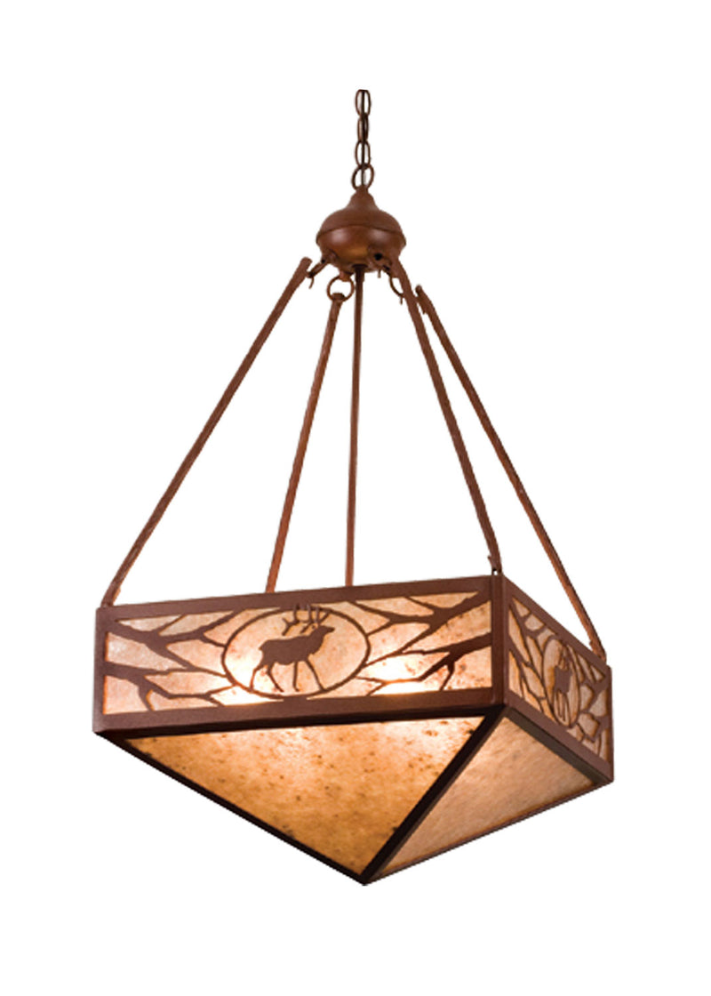 Meyda Tiffany 15308 Four Light Pendant, Rust