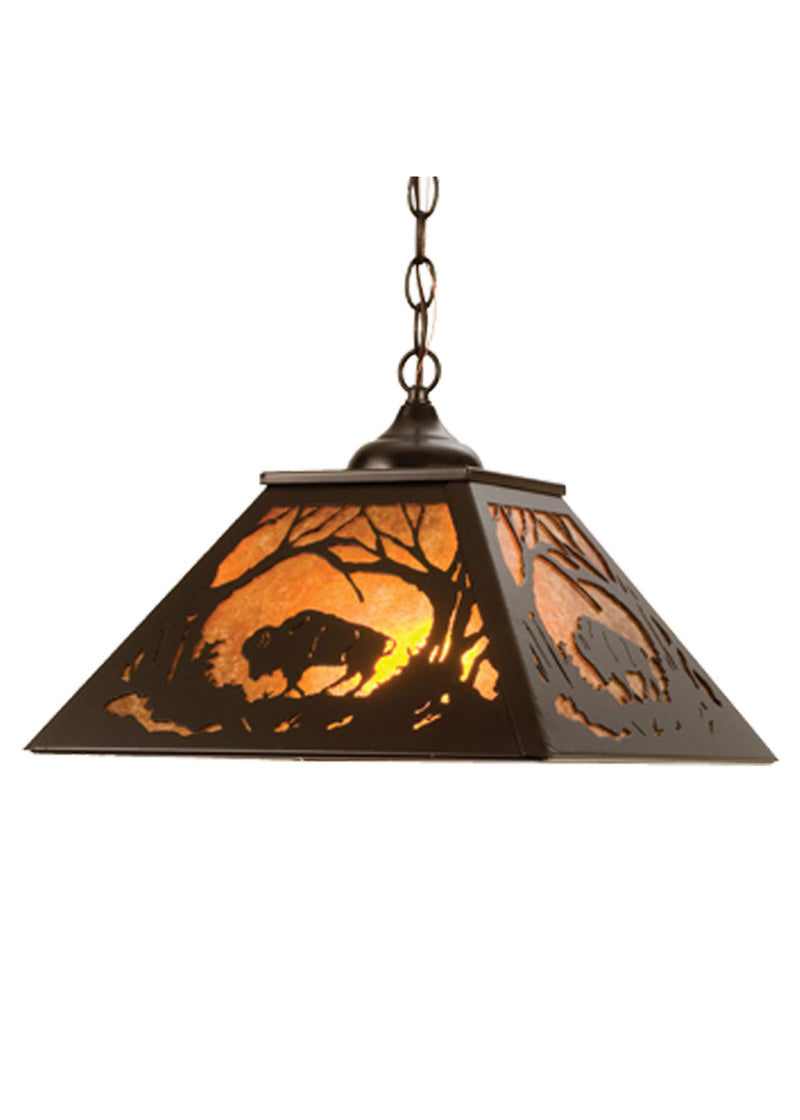 Meyda Tiffany 15375 Two Light Pendant, Timeless Bronze