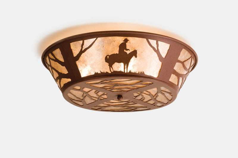 Meyda Tiffany 15438 Four Light Flushmount, Rust