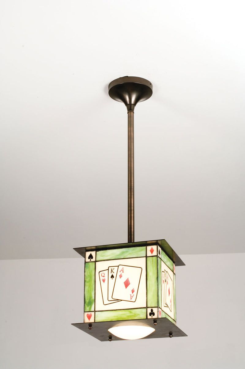 Meyda Tiffany 15544 One Light Mini Pendant, Mahogany Bronze