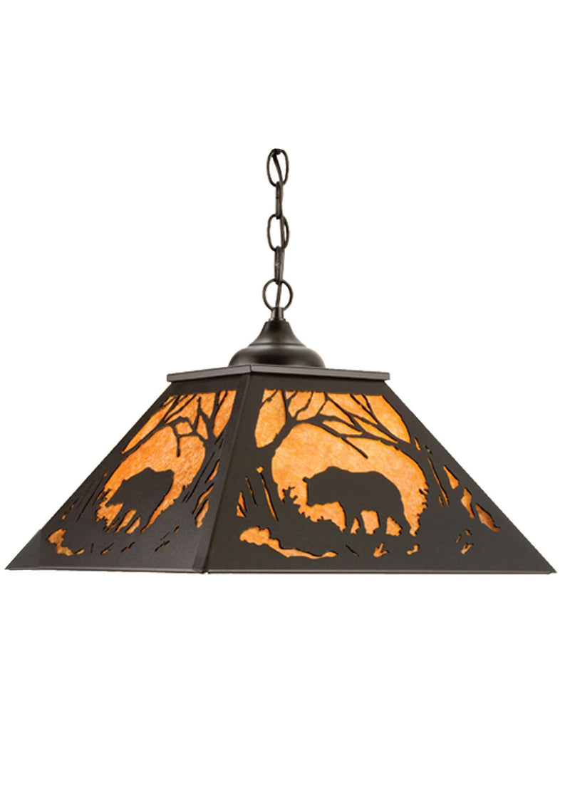 Meyda Tiffany 15726 Two Light Pendant, Textured Black