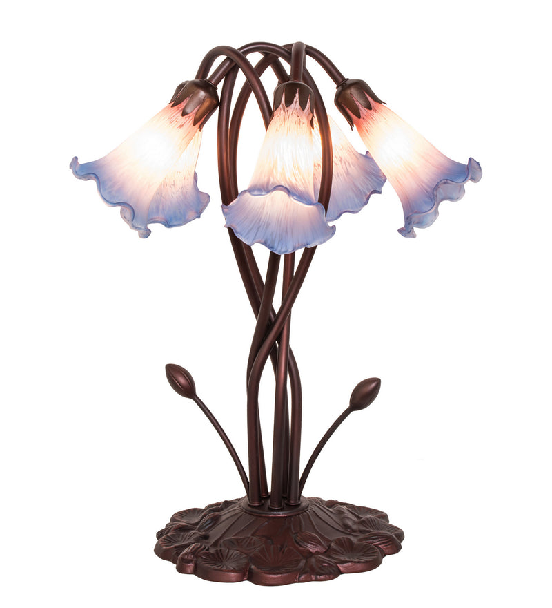 Meyda Tiffany 15856 Five Light Accent Lamp, Pink Blue