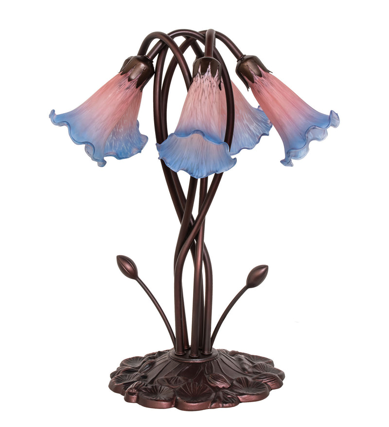 Meyda Tiffany 15856 Five Light Accent Lamp, Pink Blue