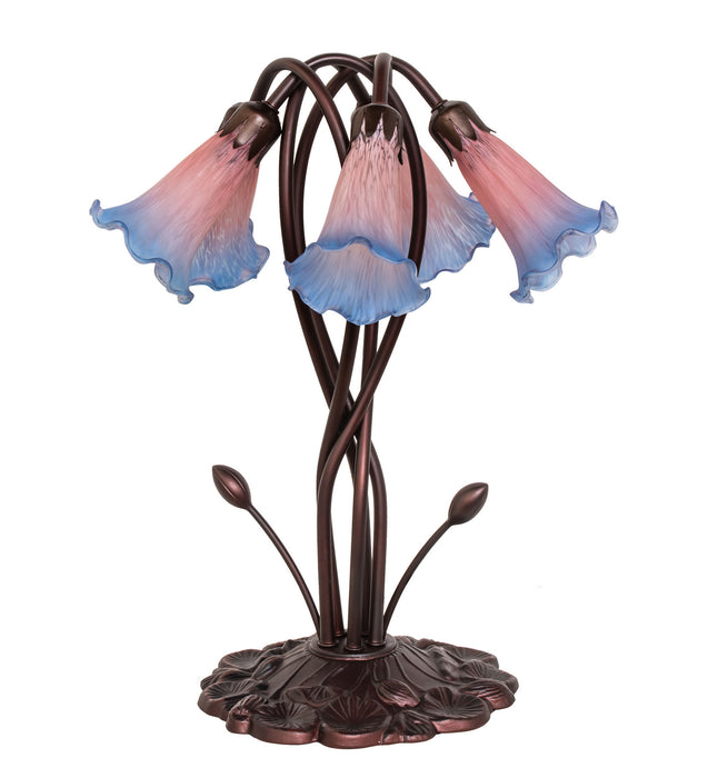 Meyda Tiffany 15856 Five Light Accent Lamp, Pink Blue