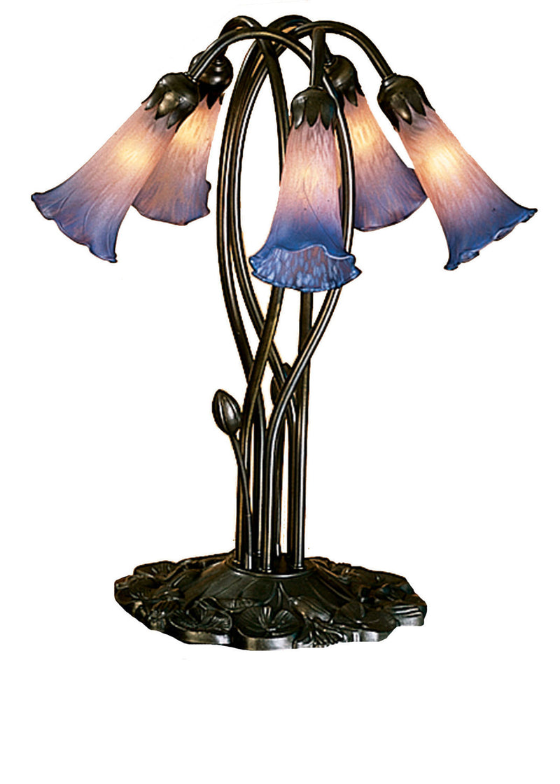 Meyda Tiffany 15856 Five Light Accent Lamp, Pink Blue
