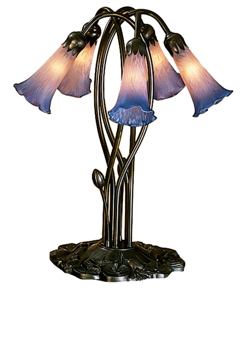 Meyda Tiffany 15856 Five Light Accent Lamp, Pink Blue