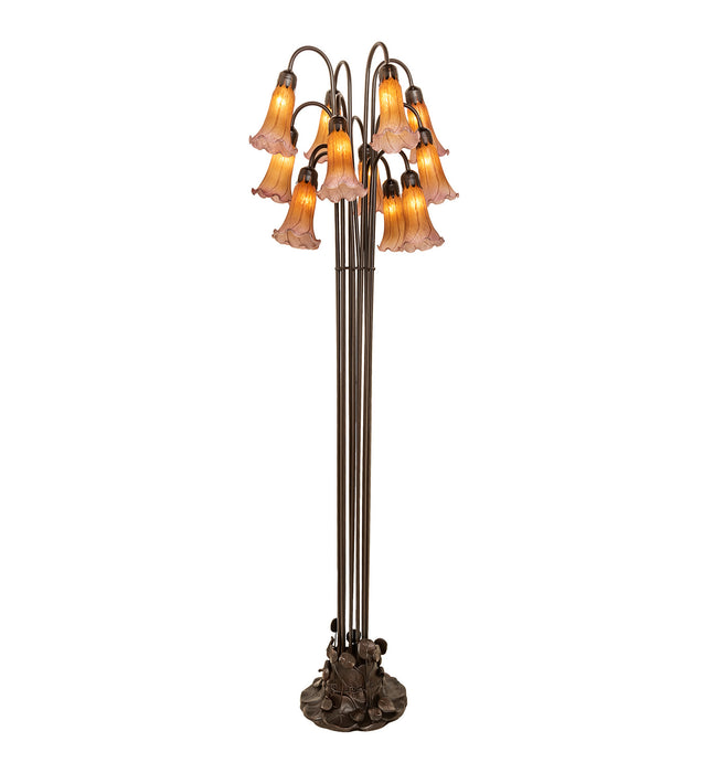 Meyda Tiffany 15946 12 Light Floor Lamp, Craftsman Brown