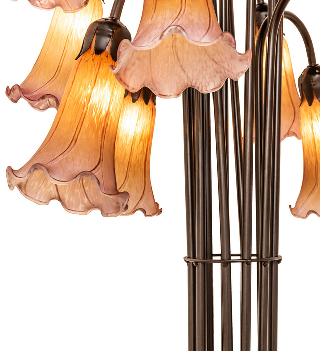 Meyda Tiffany 15946 12 Light Floor Lamp, Craftsman Brown