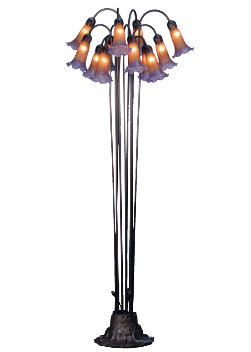 Meyda Tiffany 15946 12 Light Floor Lamp, Craftsman Brown