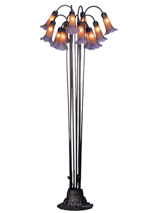 Meyda Tiffany 15946 12 Light Floor Lamp, Craftsman Brown