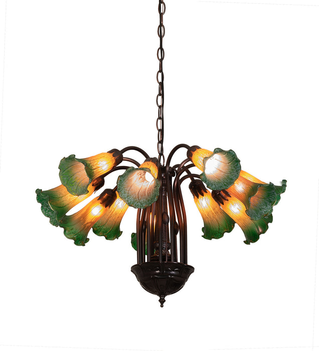 Meyda Tiffany 15997 12 Light Chandelier, Mahogany Bronze