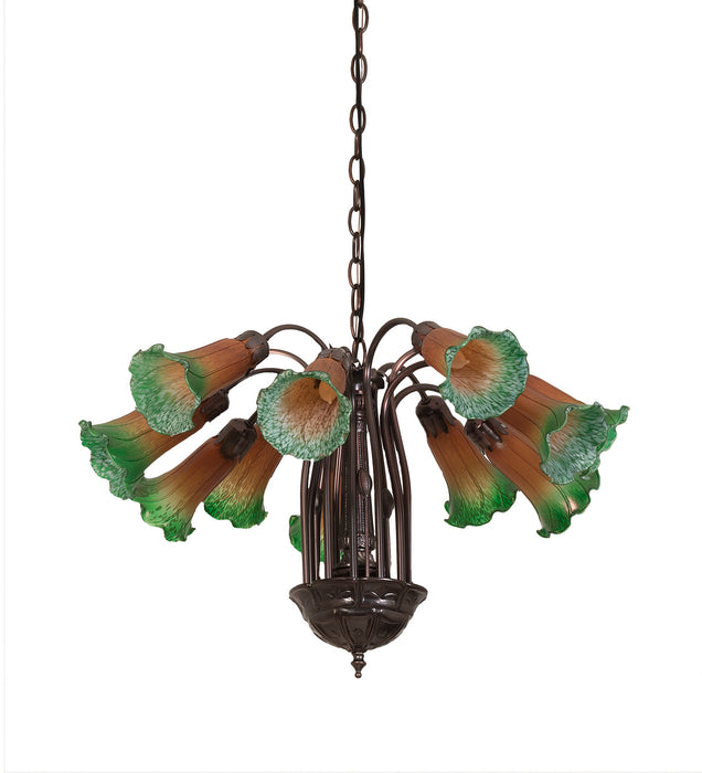 Meyda Tiffany 15997 12 Light Chandelier, Mahogany Bronze