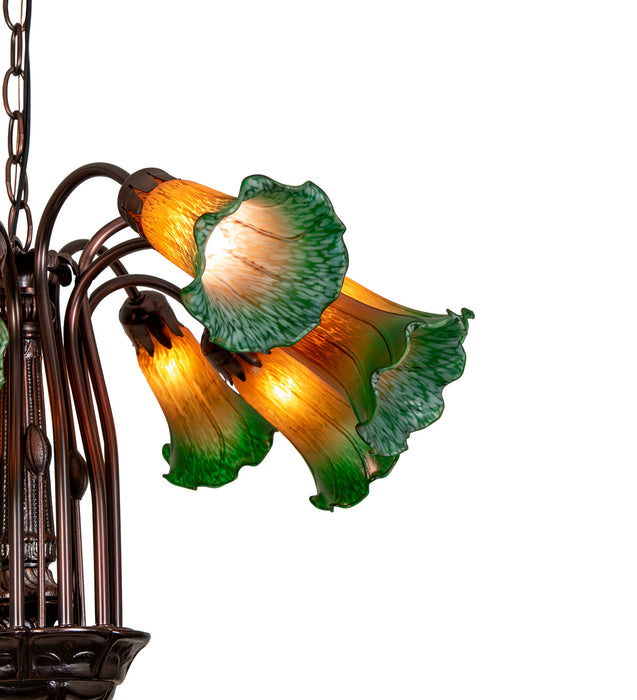 Meyda Tiffany 15997 12 Light Chandelier, Mahogany Bronze