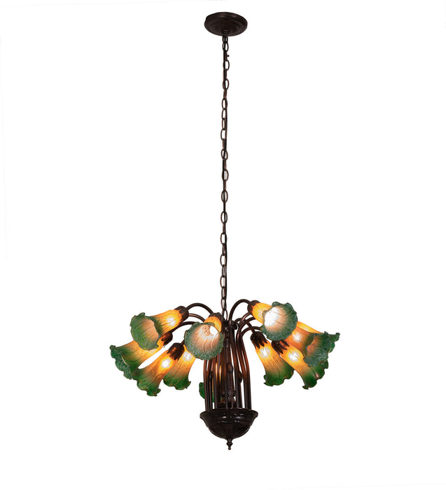 Meyda Tiffany 15997 12 Light Chandelier, Mahogany Bronze