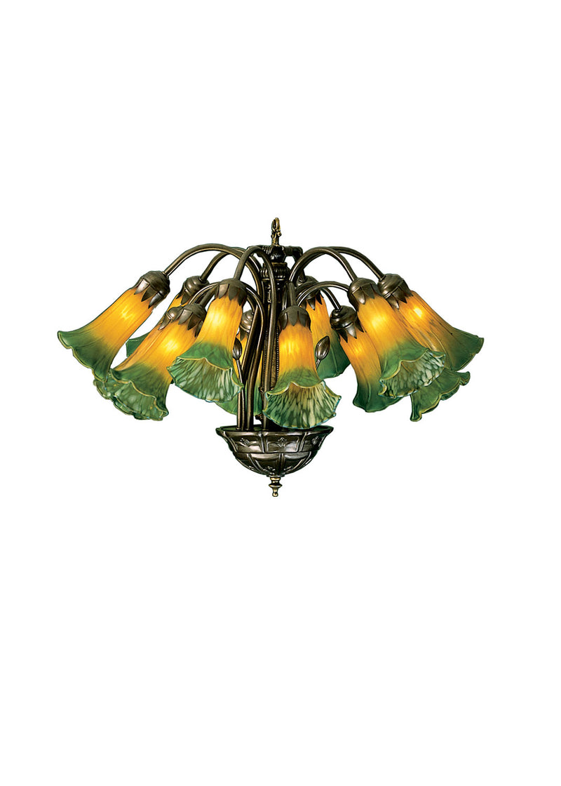 Meyda Tiffany 15997 12 Light Chandelier, Mahogany Bronze