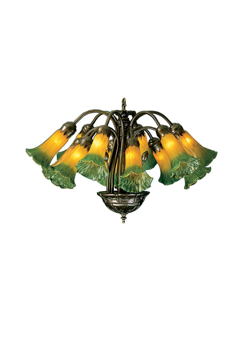 Meyda Tiffany 15997 12 Light Chandelier, Mahogany Bronze
