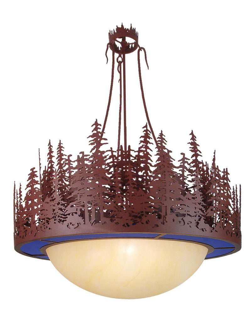 Meyda Tiffany 16212 Four Light Inverted Pendant, Rust